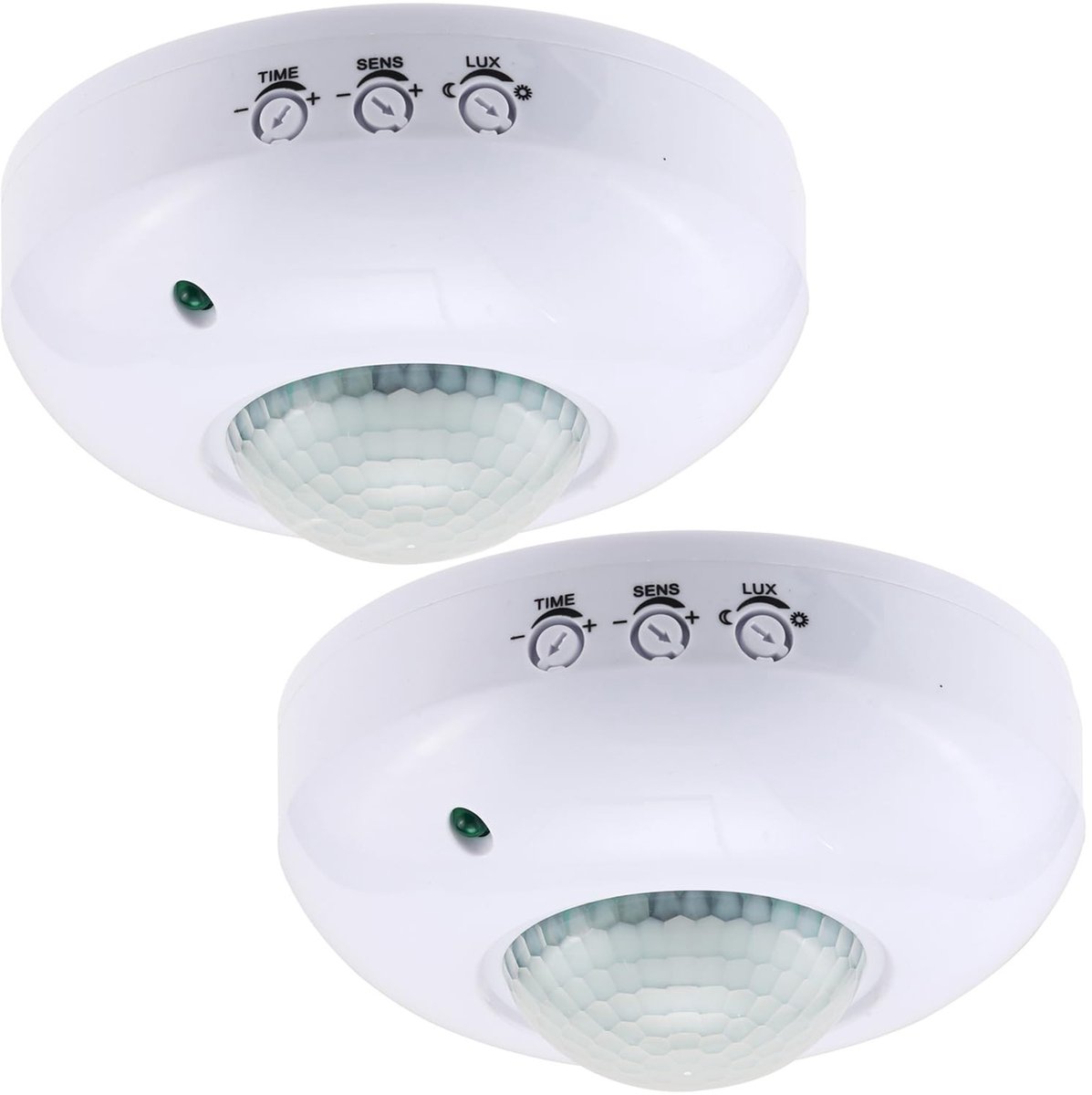 Dailygoody - Bewegingssensor - PIR Sensor voor Buiten - 360 Graden Detectie - Instelbare Lux en Tijdvertraging - Veiligheidssysteem - Energiebesparend