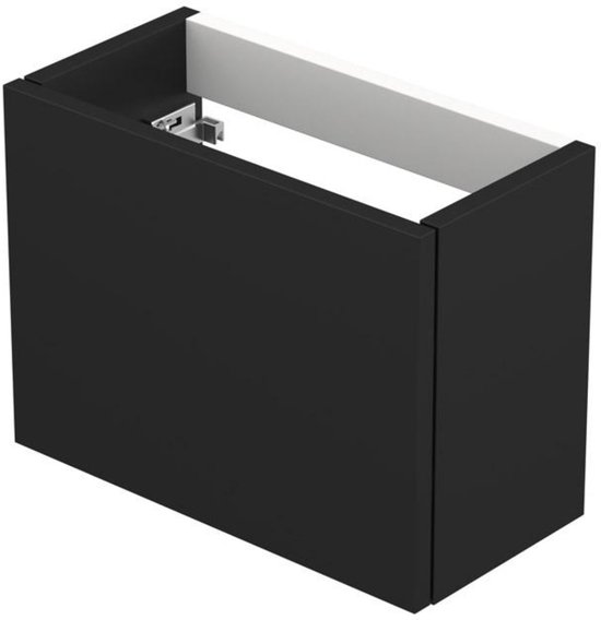 Meuble de lavabo noir mat sans poignée, 360x180x270 mm.