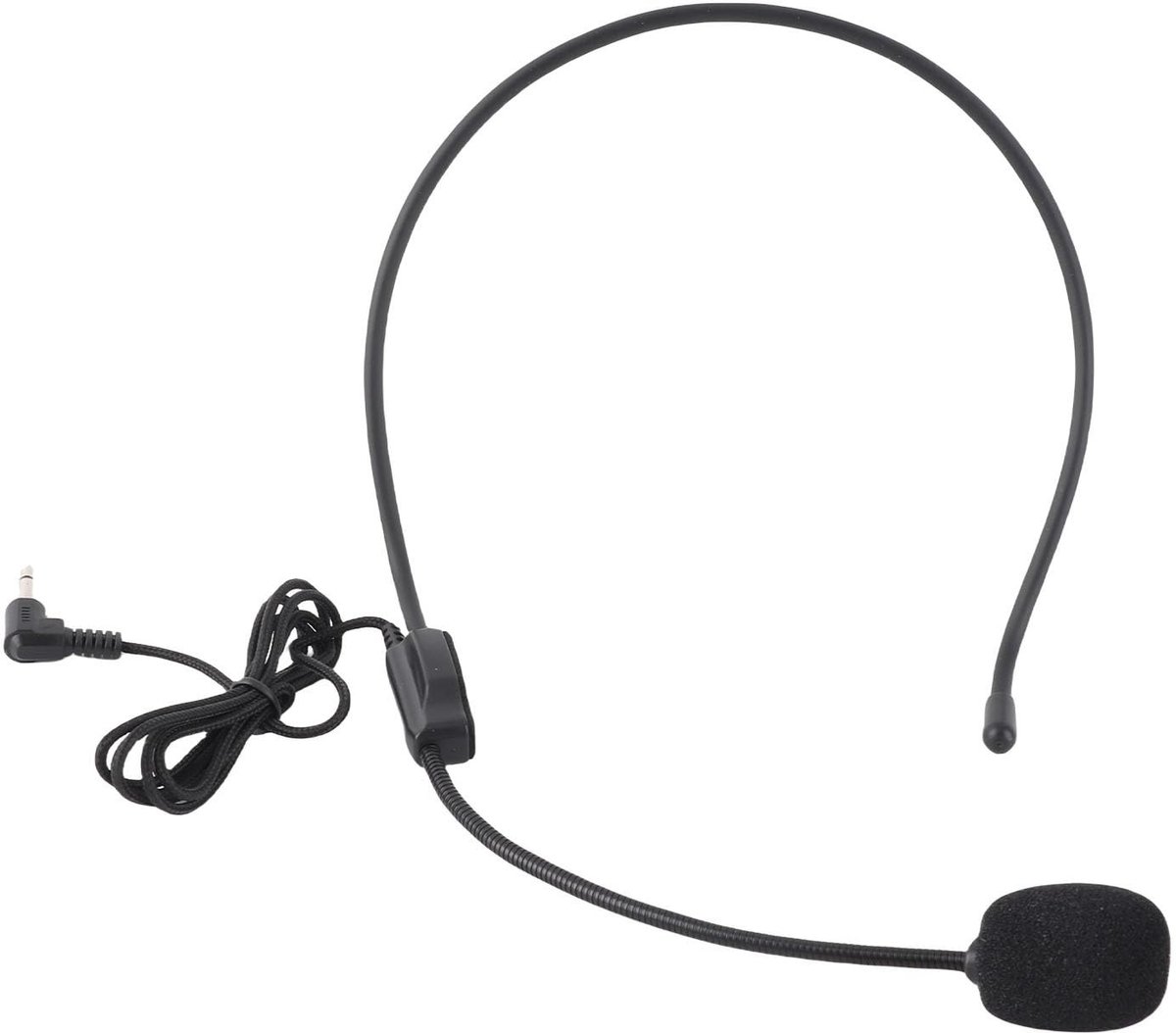 Dailygoody - Hoofdmicrofoon - Draadgebonden Condenser Microfoon - Ideaal voor Lesgeven - Zwart - Compatibel met Smartphones - Geschikt voor Podiumoptr...