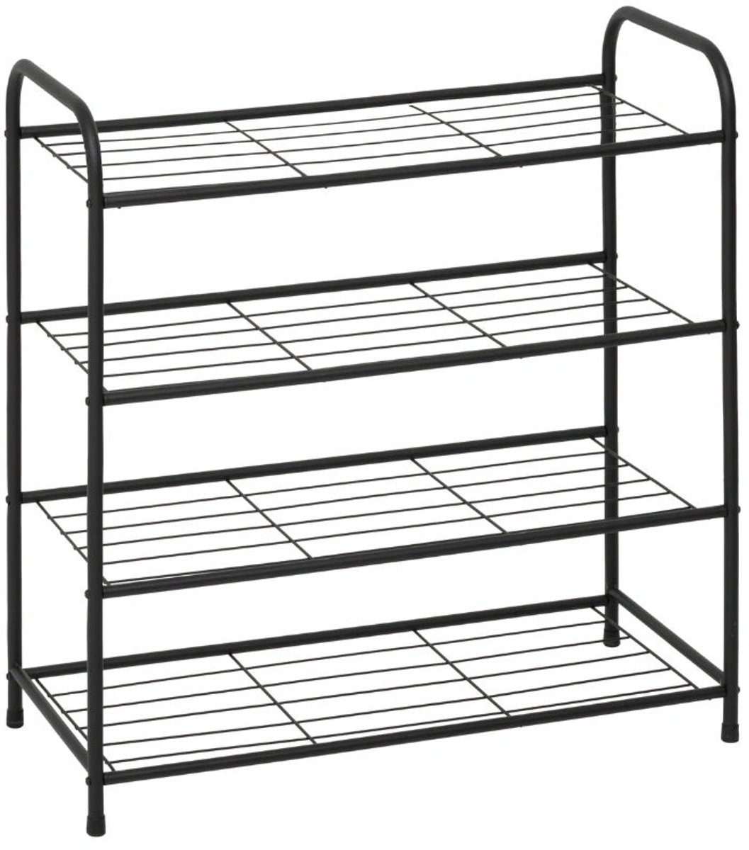 Metalen schoenenrek 12 paar Five® - Zwart - Eenvoudig monteerbaar