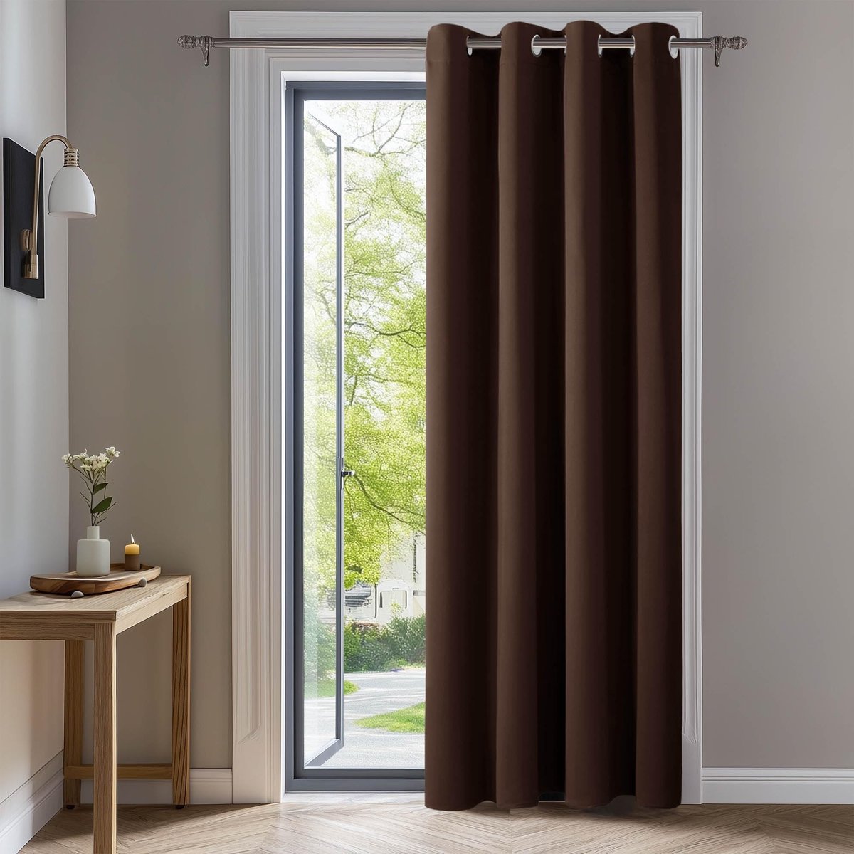 Dailygoody - Verduisteringsgordijnen - Eenvoudig te installeren - Chocolade - Ondoorzichtig - Geschikt voor slaapkamer - 132x229 cm