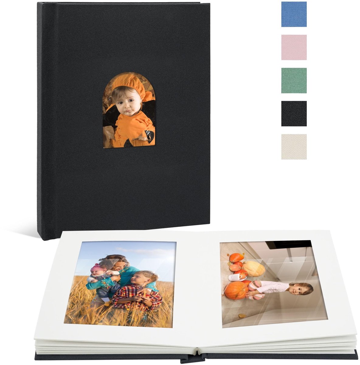 Dailygoody - Fotoalbum - Premium fotoalbum - Perfect voor speciale momenten - 10 x 15 cm - Geschikt voor 30 foto's - Donkergrijs - Voor familie en vri
