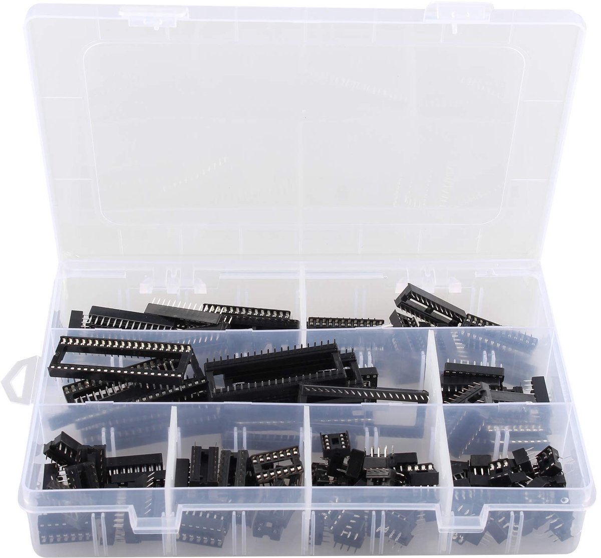 Dailygoody - 122 Stuks IC-Sockets Set - Soldeertype Adapter - Geschikt voor IC-Chips - Flexibel en Stevig - Diverse Pinnen - PCB-Board Accessoires