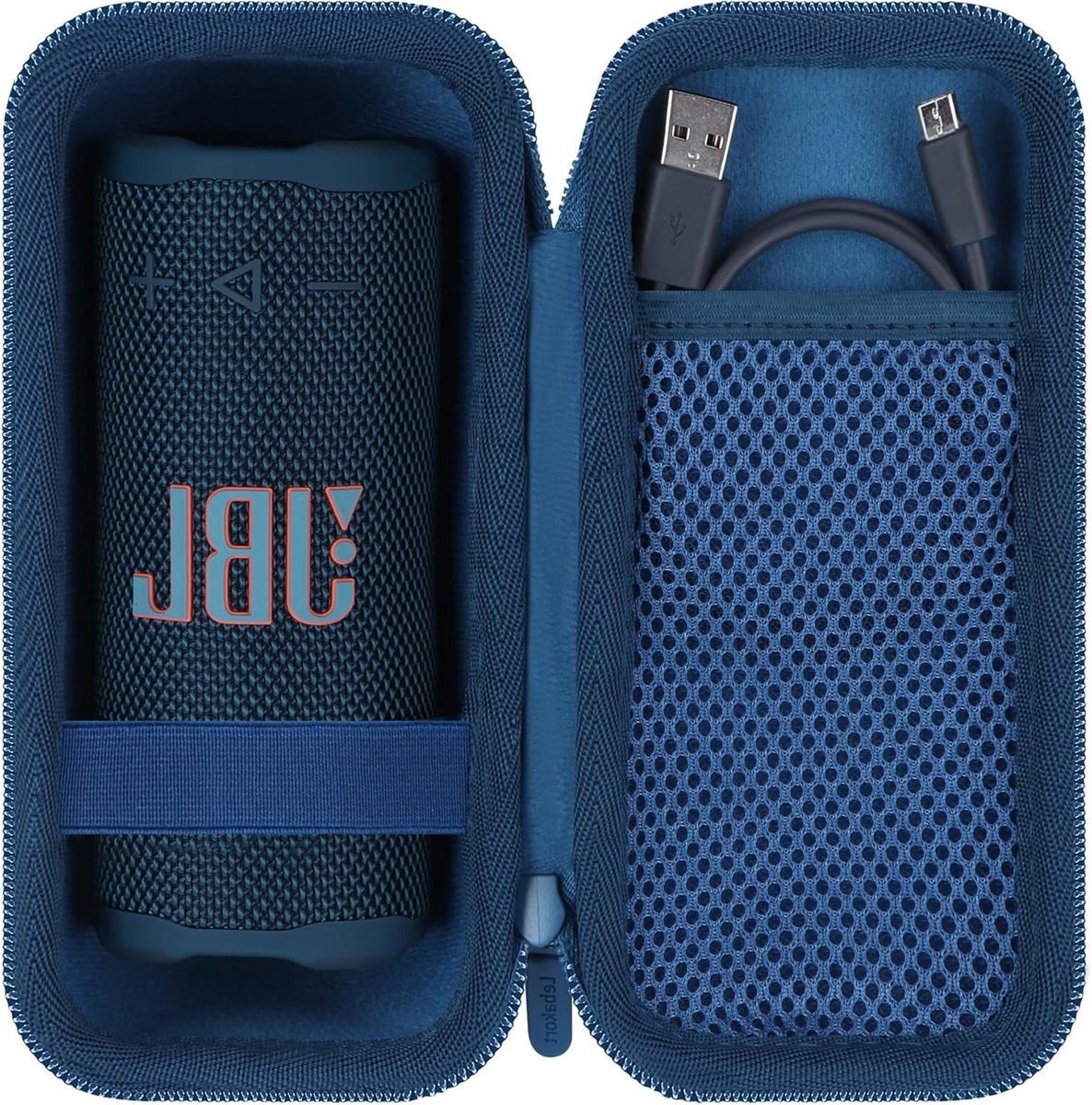 Duurzame Hard Protective Case voor Compacte Bluetooth Speaker - Navy Blauw, Schokbestendig en Waterdicht