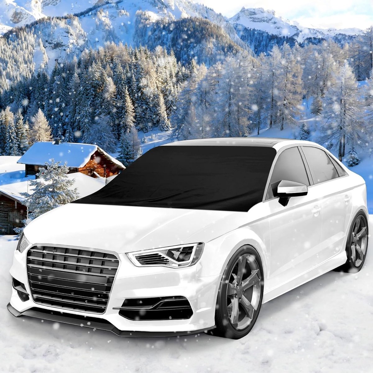 Windscreen Cover voor Auto - Vouwbare Bescherming tegen Sneeuw, IJs, Vorst en UV-straling met Magnetische Bevestiging