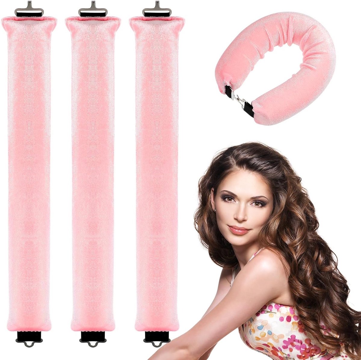 3 Stuks Heat-Free Curlers voor Mooie Krullen, Ideaal voor Slaap, DIY Styling en Blow-Outs