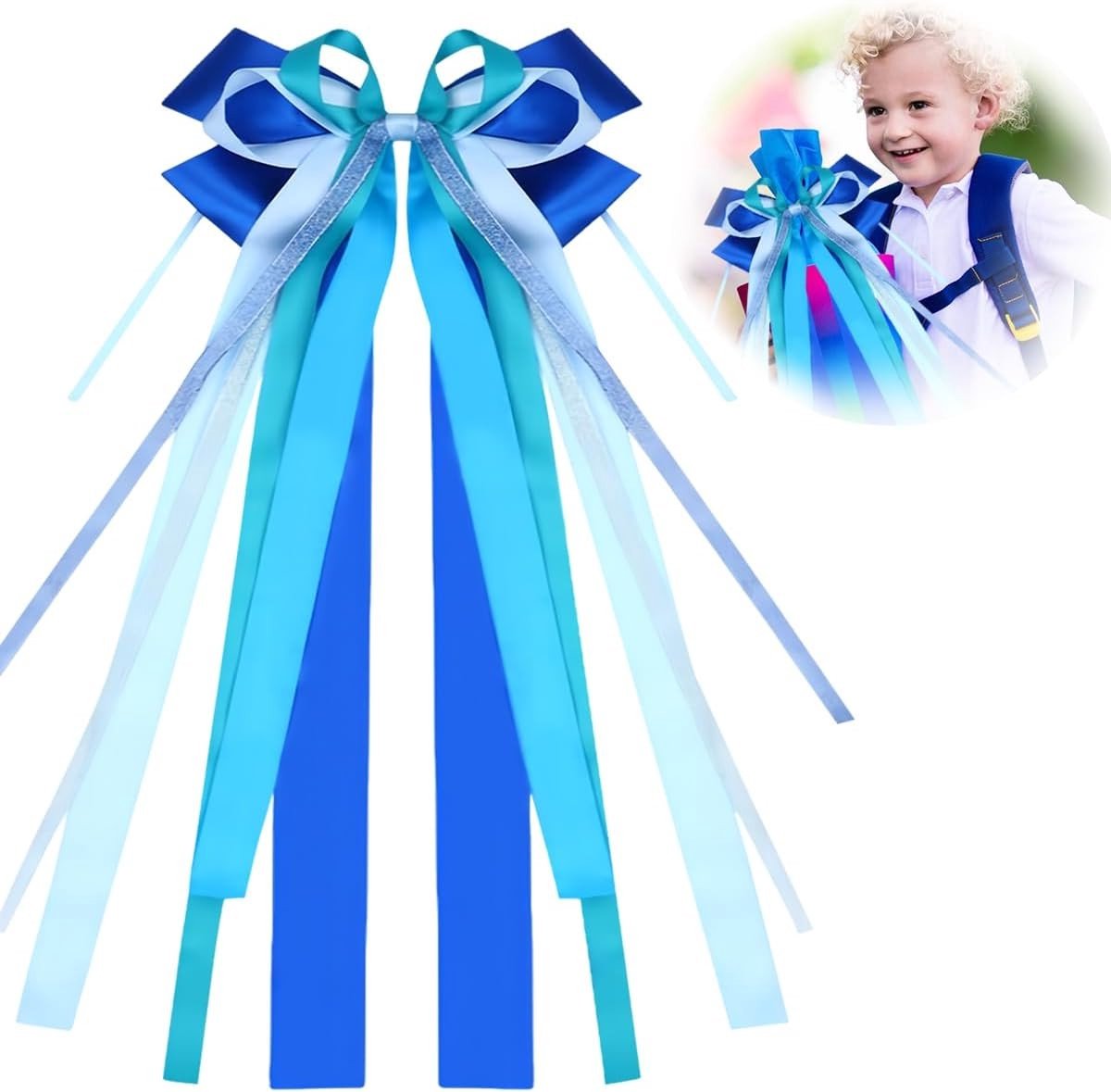 Schattige Strik Snoepzak voor Jongens en Meisjes - Ideaal voor Schooldecoratie en Feestjes (Blauw)