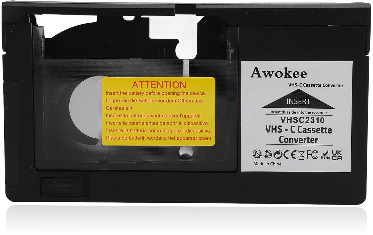 Dailygoody - VHS-C Cassette Adapter voor S-VHS-C en S-VHS Band - Geschikt voor VCR