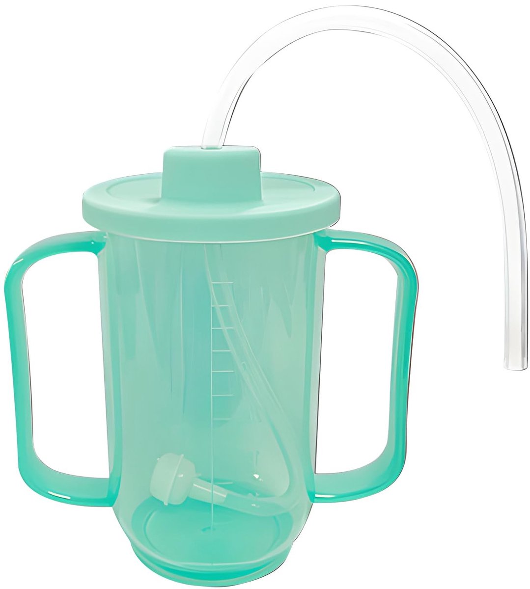 Dailygoody - Lekvrije drinkbeker - Snavelbeker met rietje - Antislip handgrepen - Ideaal voor senioren - Voederbeker voor patiënten - 350 ml