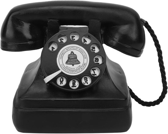 Foto: Retro telefoon model vintage resin knop vaste telefoon beeld voor huisdecoratie antieke kantooraccessoire nostalgische draaitelefoon beeldje unieke decoratie voor retro liefhebbers