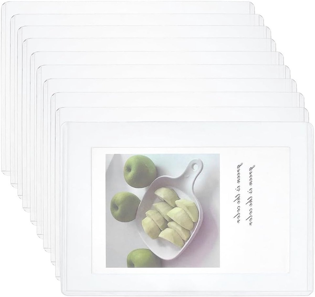Set van 10 PVC Plastic Beschermhoezen, 13.7x19.2cm Horizontaal B6, Transparante Documentbeschermers voor Foto's en Tijdschriften