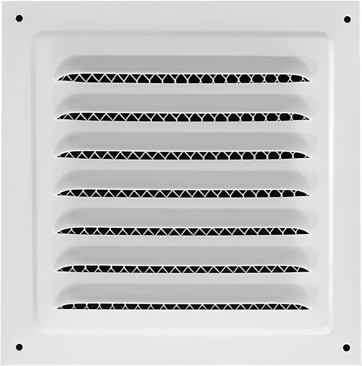Vierkante Ventilatierooster 20 x 20 cm voor Badkamer, Kantoor en Keuken met Insectennet en
