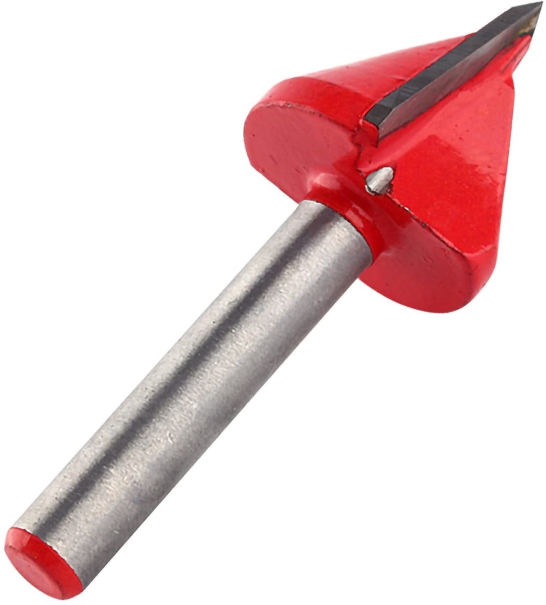 Dailygoody - Router Tungsten Steel Graveren Snijden V Groove Bit - Precisie en Duurzaamheid - 6mm Schacht - Houtbewerking - 22mm Snijdiameter - Ge...