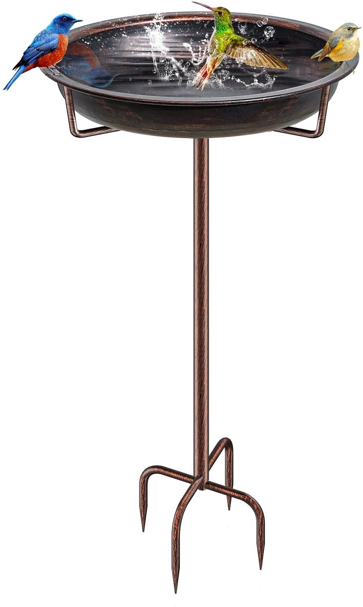 Dailygoody - Vogeldrinkbak - Vogelbad voor buiten - Retro Koper