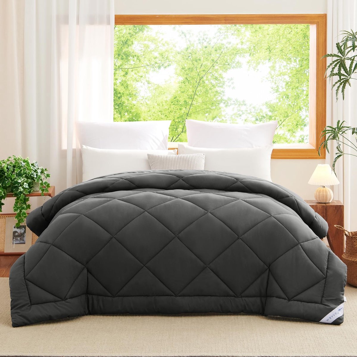 Dailygoody - Dekbed - 4 Seizoenen - Ademend en Super Zacht - Grijs - Microvezel - Perfect voor Allergieën - 155x220 cm