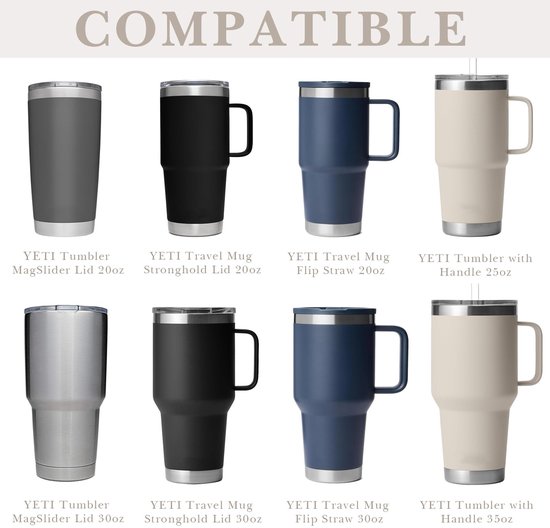 Dailygoody - Waterfleshozen - Antislip bodembeschermer - Champagne - Compatibel met YETI-bekers - Siliconen hoes voor waterflessen - Geschikt voor 20o... — afbeelding 5