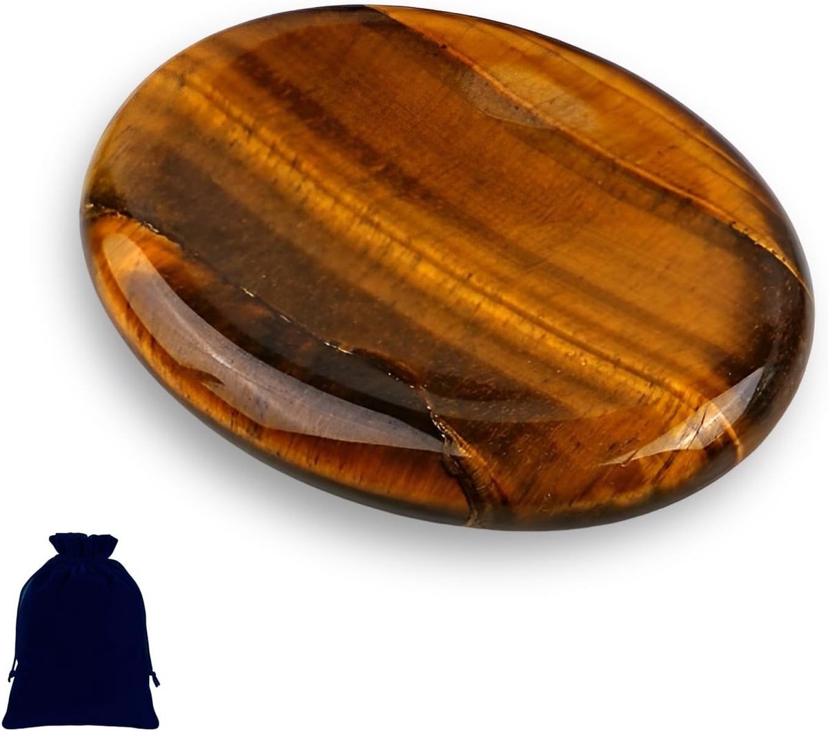 Geluksstenen van Tiger Eye, Helende Kristallen en Chakra Stones voor Kinderen, Stressverlichting en Meditatie