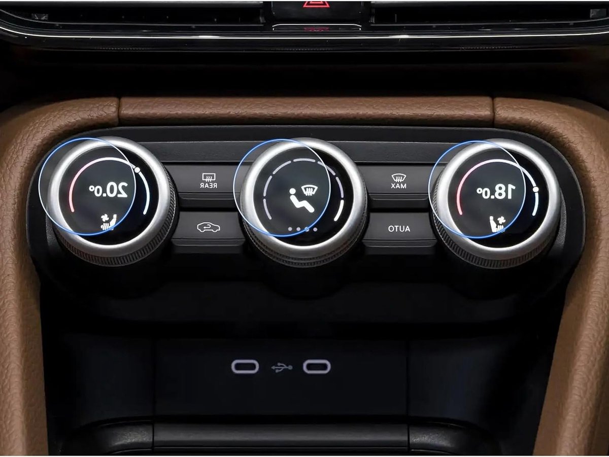 Compatibele Beschermfolie voor Skoda Kodiaq II 2024-2026 Facelift, 3 Knoppen, Krasbestendig, GPS Schermbeschermer en Accessoires Set van 6