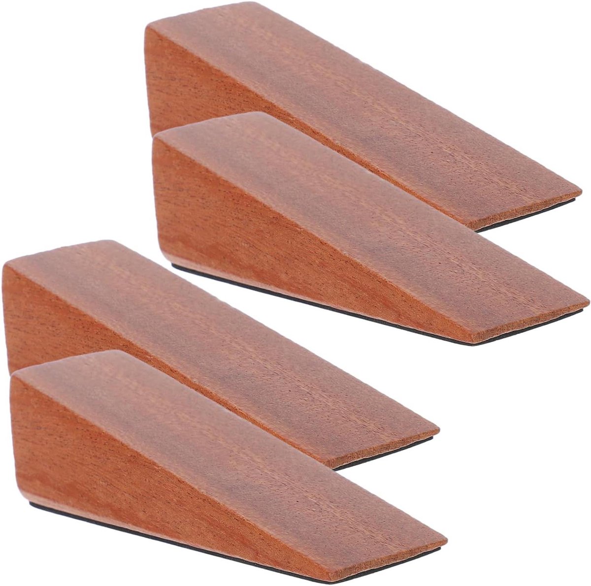 Houten Deurstop - Deurwig Deurhouder - Deur Open Houden - Antislip Bodem - 9x2.9x2.8cm - Kaki