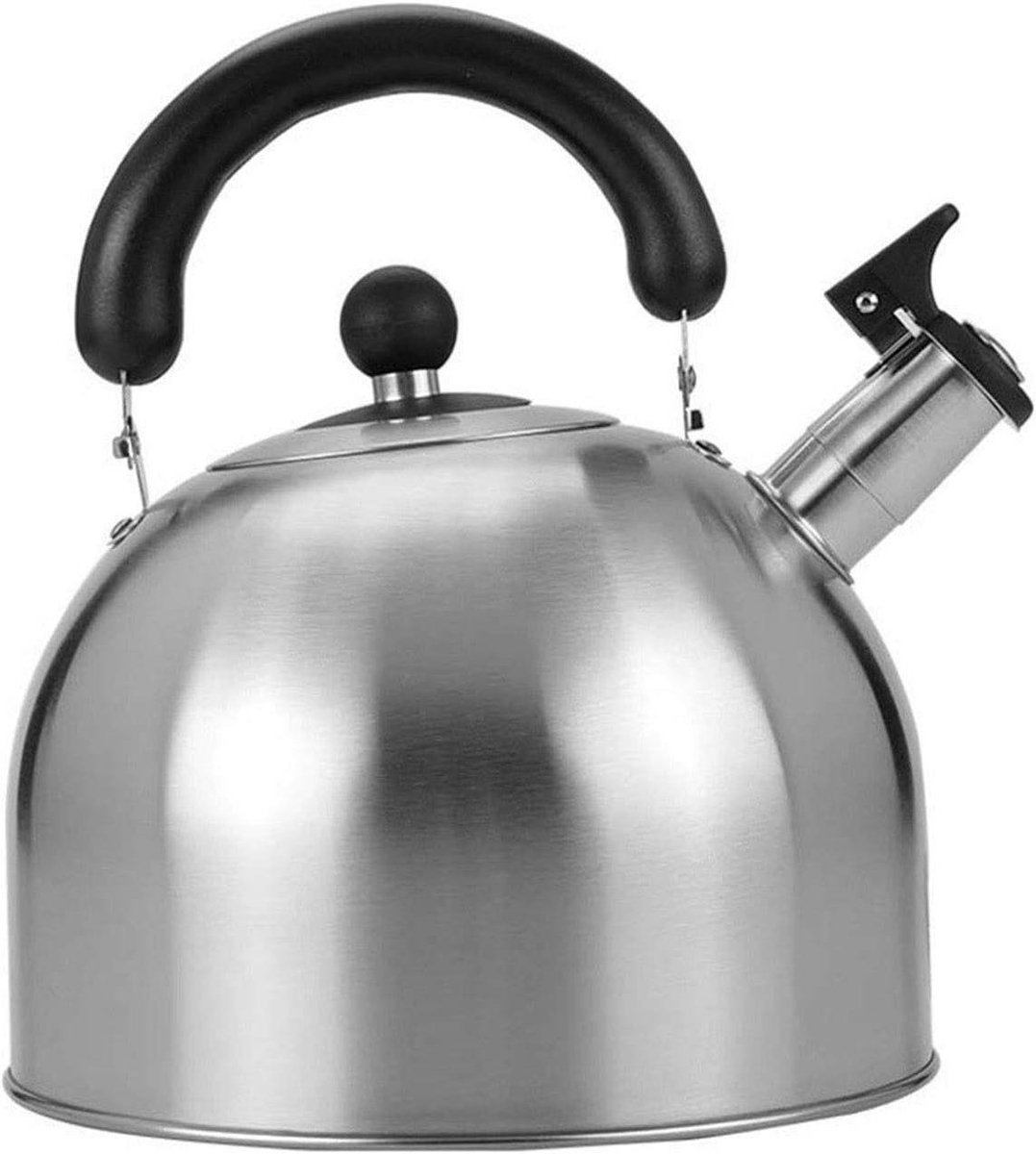 Waterkoker met Fluitje - Theeketel Roestvrij Staal - Water Koken - Automatisch Fluitontwerp - 5L - Zilver