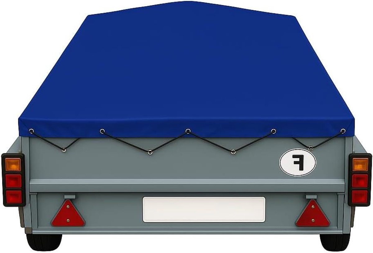 Aanhangerzeil - Afdekzeil Trailer - Transport Bescherming - Zwaar PVC 640 g/m² - 154 x 116 x 10 cm - Blauw