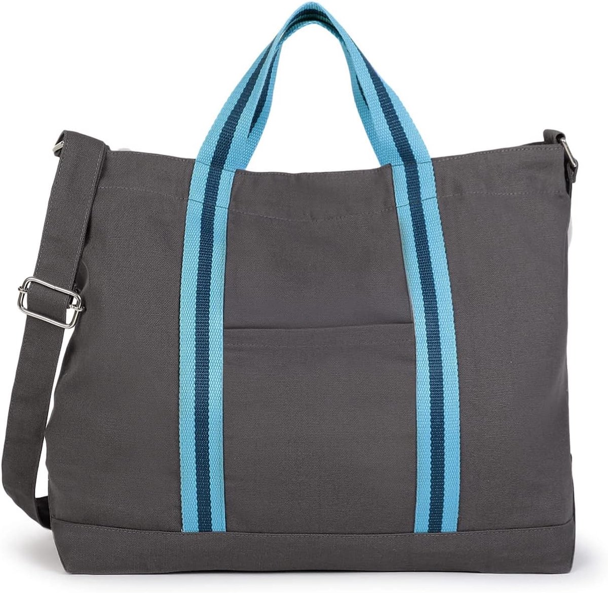 Grote Canvas Handtas en Boodschappentas Heren/Dames - Strandtas, Werktas met Crossbody Hengsel