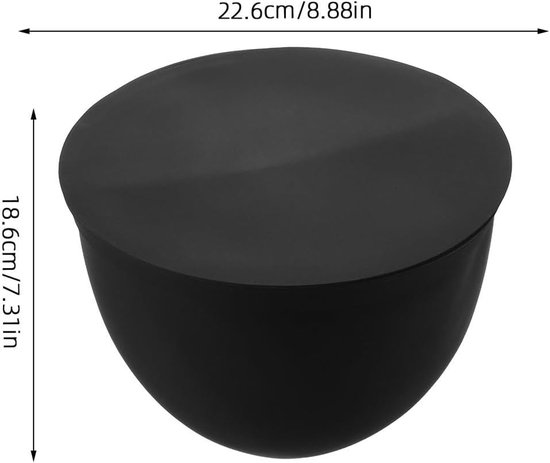 SHINEOFI Silicone Mixing Bowl Liner Compatible with KitchenAid 5 Litre Stand Mixer - Reusable, Spill Proof Mixing Bowl with Lid for Preparing Dough, Batter, Baking and Cooking. — afbeelding 5