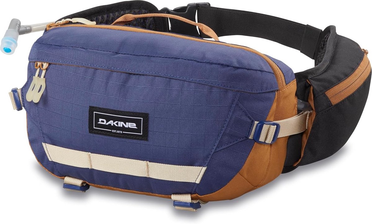 Dakine Hot Laps 5L Heuptas + Hydratiereservoir - Fleece Gevoerde Zak, Organisatie voor Gereedschap, Voedsel, Lichtgewicht Schaal, Padvasthouders, Compressieriemen, Airflow Achterpaneel, 2 Liter Hydrapak 3D - Rijlaarzen