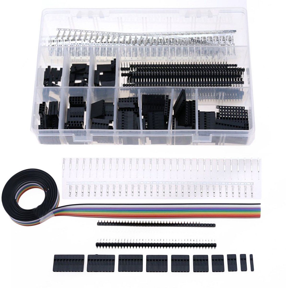 635 Delige JST SM IDC Kabelkit - 2.54mm Pitch Stiftlijsten & Dupont Connectoren Assortiment Set