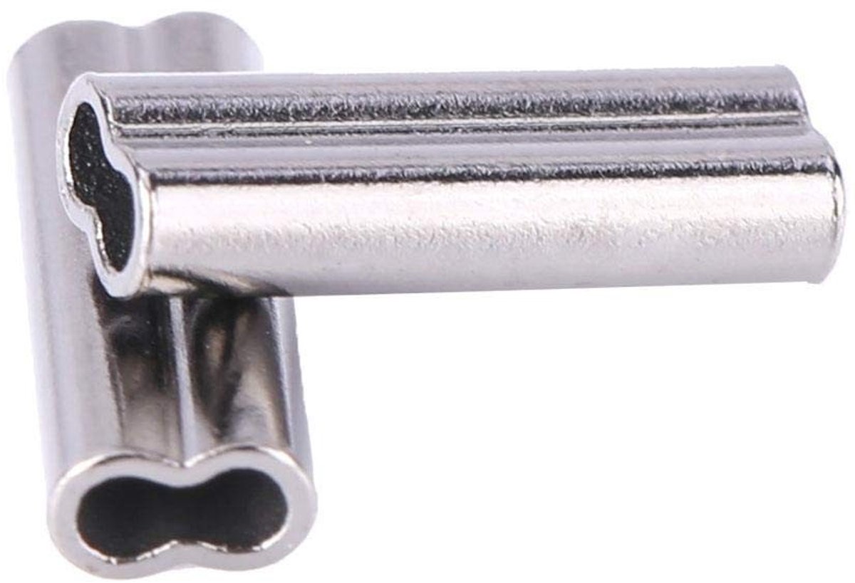 Cosensi- Draadmouwen Koper - 100 Stuks - Binnendiameter 1,2 mm - Zeer Sterk - Corrosiebestendig - Braamvrije Afwerking - Visverbinder