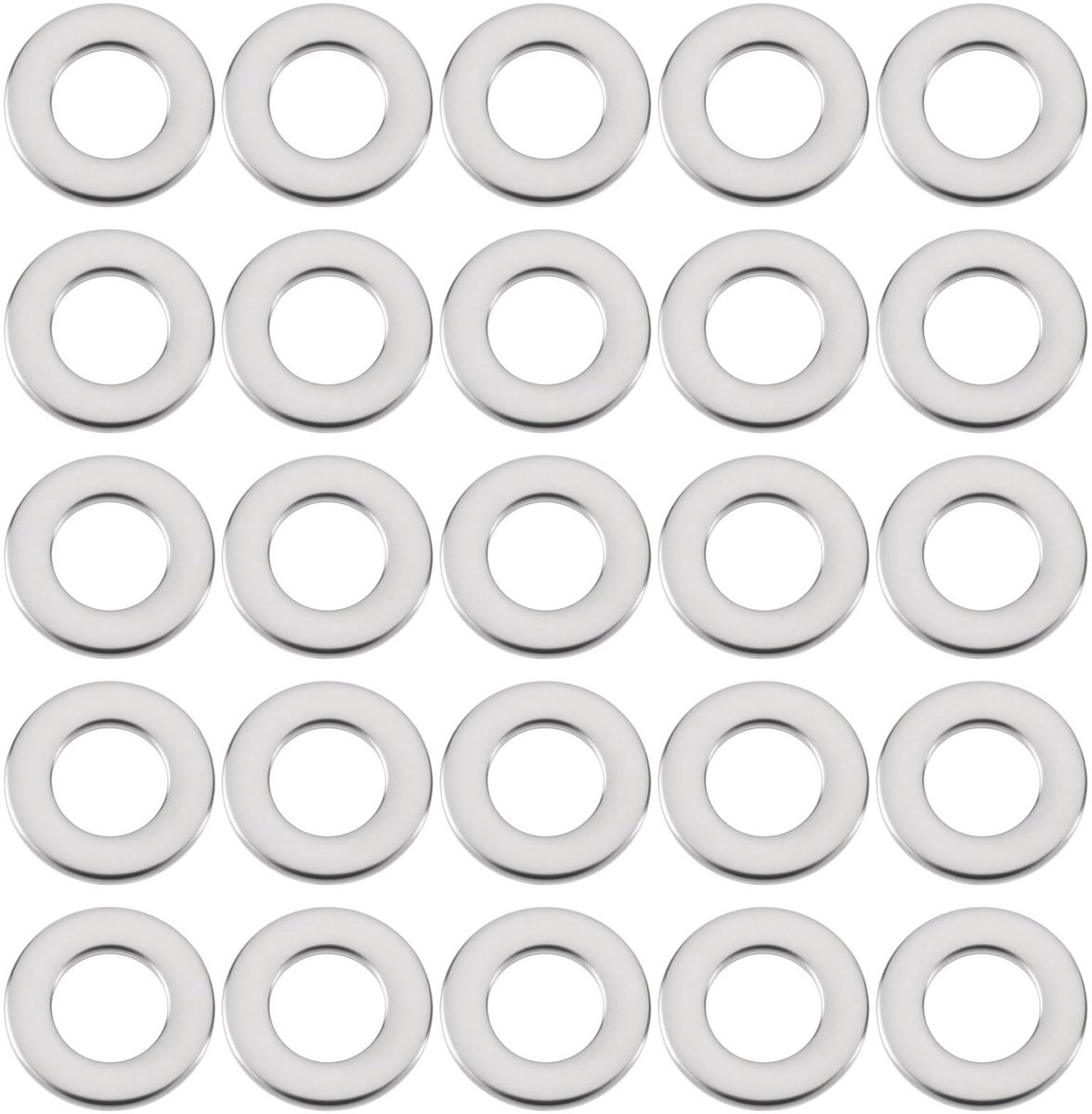 Cosensi- Platte Wasmachines 200 Stuks - RVS 304 - 8x12x0.2mm - Sluitingen Sieraden Maken - Afstandsbediening - Meubels - Corrosiebestendig - Sluitringen
