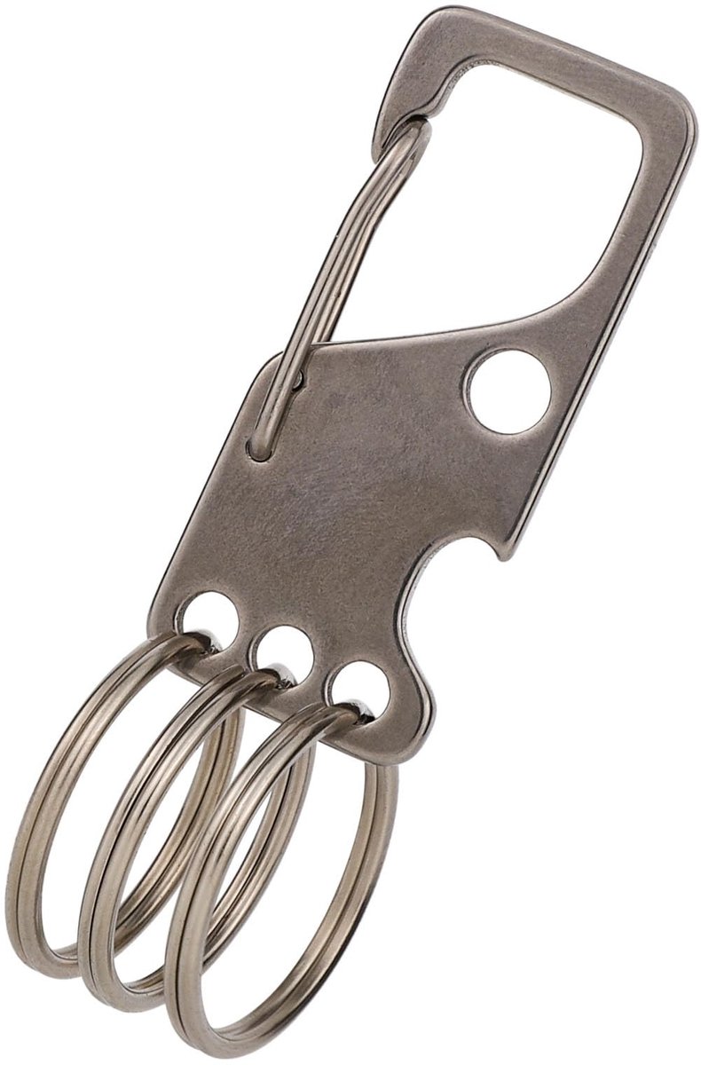 Cosensi- Sleutelhanger Zware Zinklegering - Sleutelhanger met Flesopener - Sleutelhanger voor Auto/Huis - Sleutelhanger voor Volwassenen - Roestvrij Staal - 4,8x2cm - Autosleutelhanger