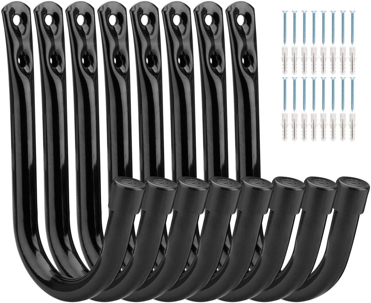 Cosensi- Garagehaken Heavy Duty - Wandbeugels - Opberghaken - Tuinaccessoires - Gereedschapshouders - Flexibel gebruik - Opslaghaken
