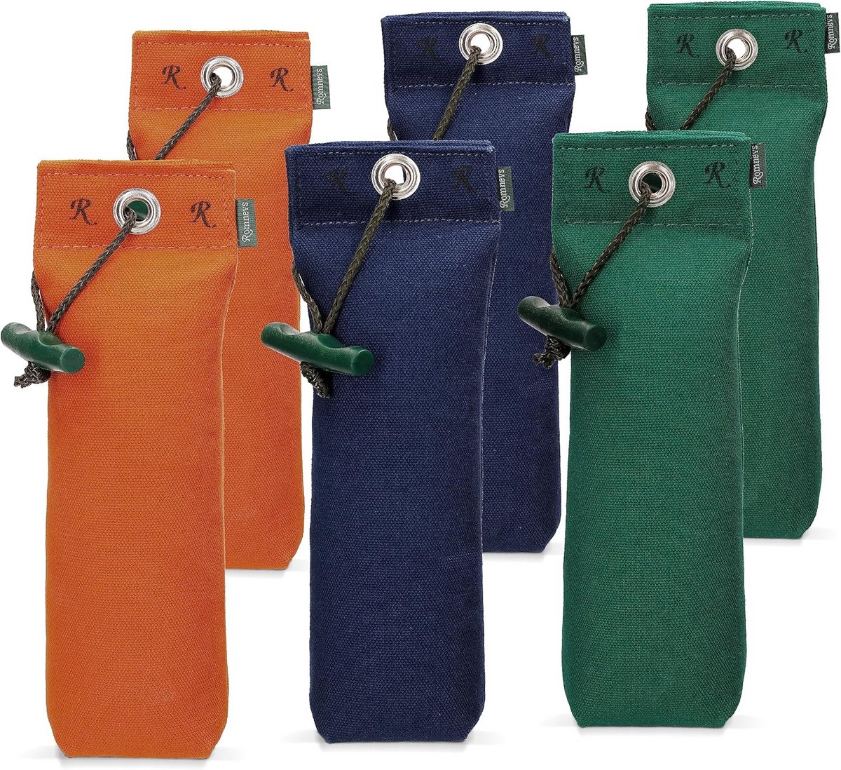 Standard Dummy 500 g, Action 5 + 1 Free, Robust Material, with Throwing Handle, Float, Ideal for Fetch Training (Colour Mix)