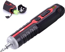 Ikuby Pushdrive Draadloze Schroevendraaier 2000 mah Verwijderbare Li-Ion Batterij 4 V Elektrische Schroevendraaier met Circuit Sensing Functie, 10 stks Bit, 1 st Extension Bit Houder voor Dagelijks & Licht Industrieel gebruik