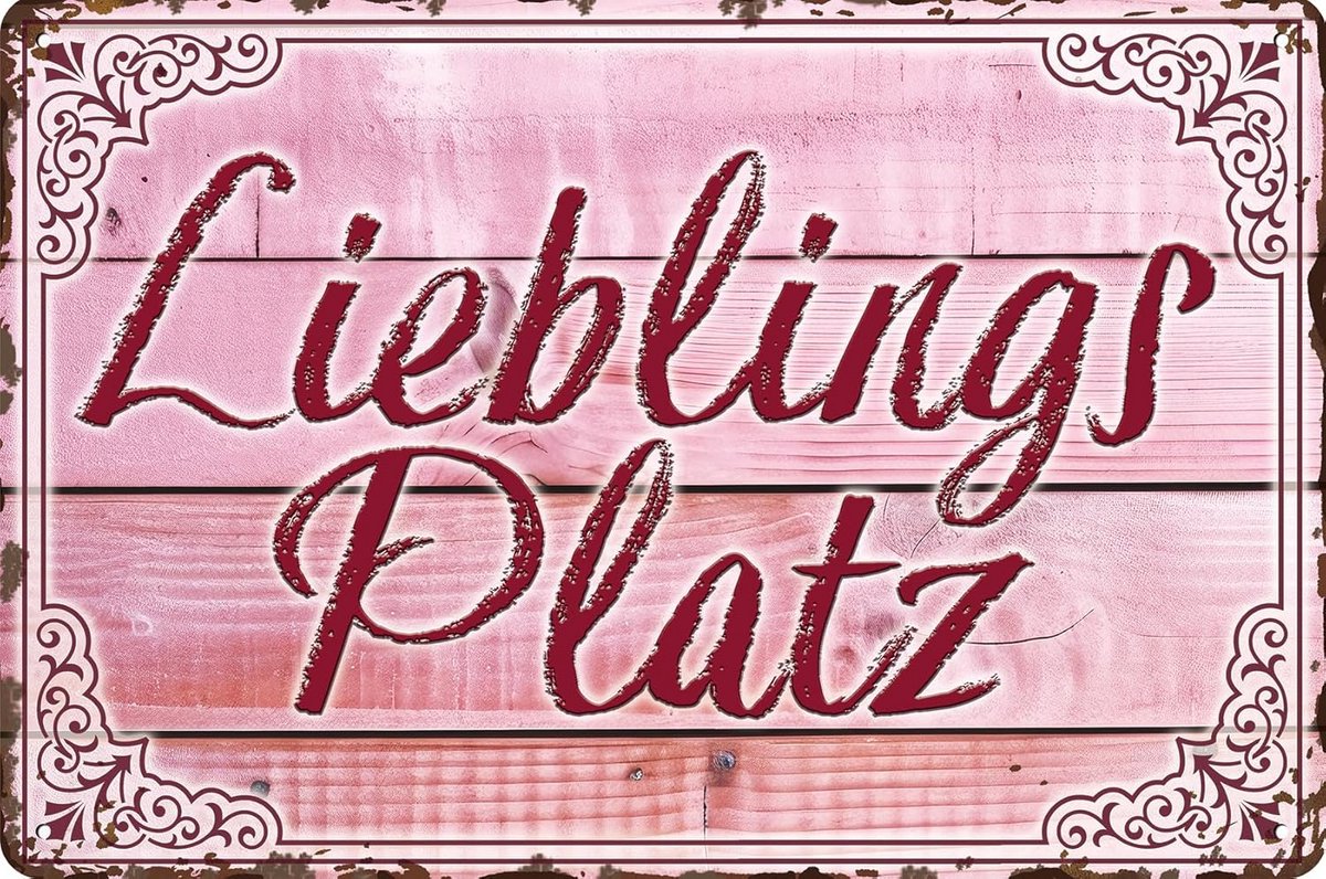 Weerbestendig metalen bord 30 x 20 cm – buitengebruik voor favoriete plek