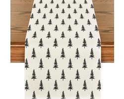 Artoid Mode Black Trees Black Trees Table Runner Christmas, Seasonal Winter Interior Decoration Holiday Party 40x100cm