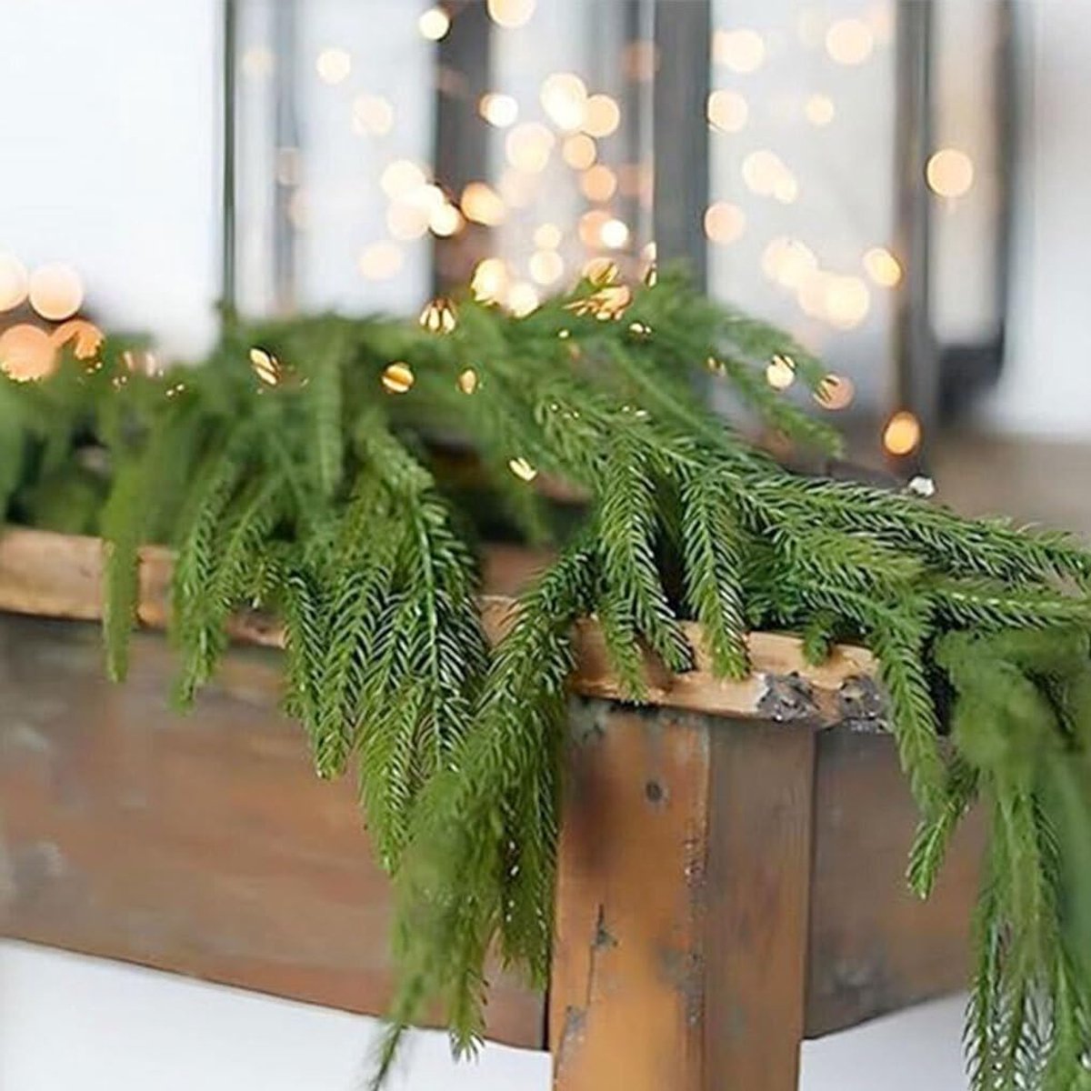 Kerstkrans Garland - Kunsttakken Slinger - Huis Versieren - Realistische Uiterlijk - 150 cm - Groen – foto 4