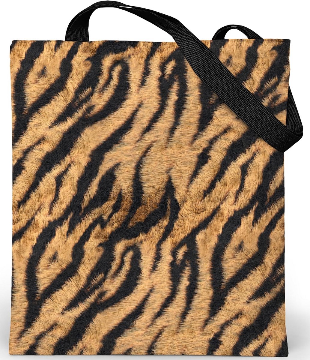 Tote Bag Canvas 37 x 42 cm Met Ritssluiting en Grote Binnenzak