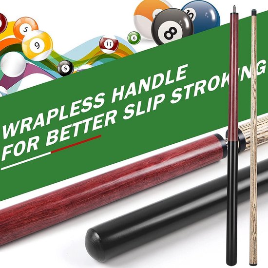 Aklot Pool Cue, Heavy Hitter Jump Break Cue 20oz/23-25oz 1 Piece Pool Stick 14mm Bakelite Tip for Explosive Breaks and Effortless Jumps van AKLOT — afbeelding 2