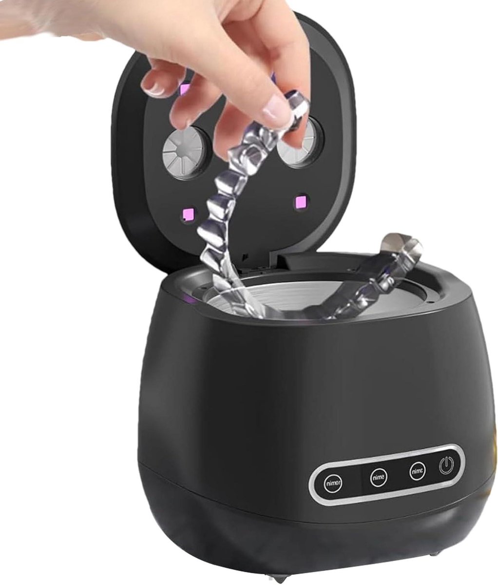 Behoudingreiniger, reiniger voor alignatoren tot 52 kHz, draagbaar uv-reinigingsapparaat voor kinderen, ouderen en volwassenen, bescherming voor bier, armbanden, horloge voor gebit