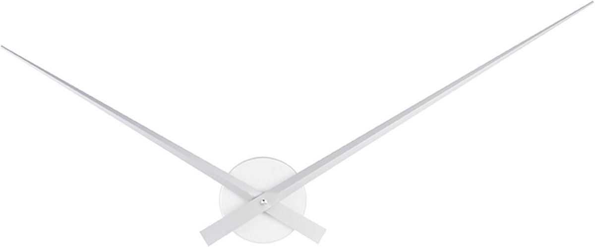 Grote Ronde Wandklok Aluminium Zilver Ø77,5cm - Stijlvol Minimalistisch Ontwerp voor Woonkamer en Kantoor