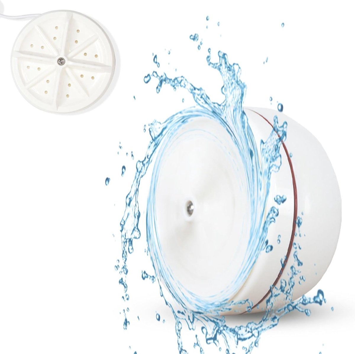 Draagbare Mini Wasmachine USB Oplaadbaar - Ultrasone Reiniging voor Kleine Was tot 1kg