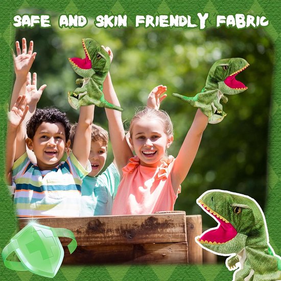 Pluche Handpop Dinosaurus Speelgoed voor Kinderen Educatief en Interactief — afbeelding 5