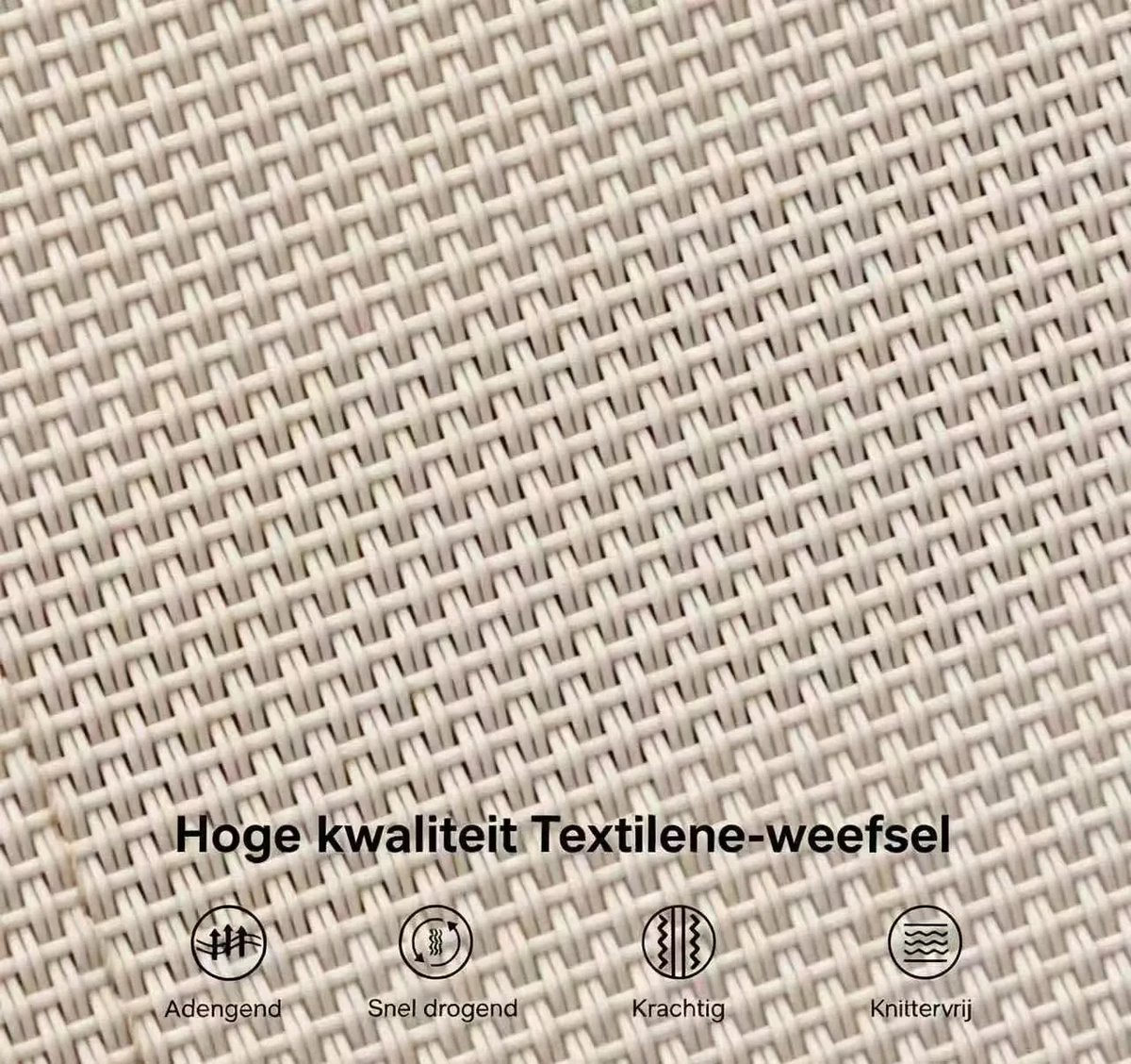 Purple Leaf Aluminium ligbedden met kussen - Set van 2 met bijzettafel - Khaki