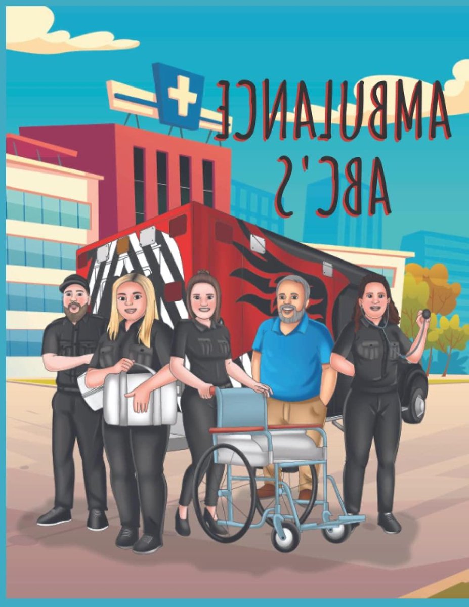Ambulance ABC Boek - Leerboek Voertuigen - Kinderen Leren - A tot Z - 28 Pagina's - Meerdere Kleuren