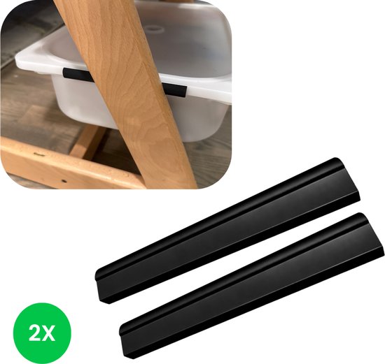 Twee zwarte plastic adapters van 20 cm.