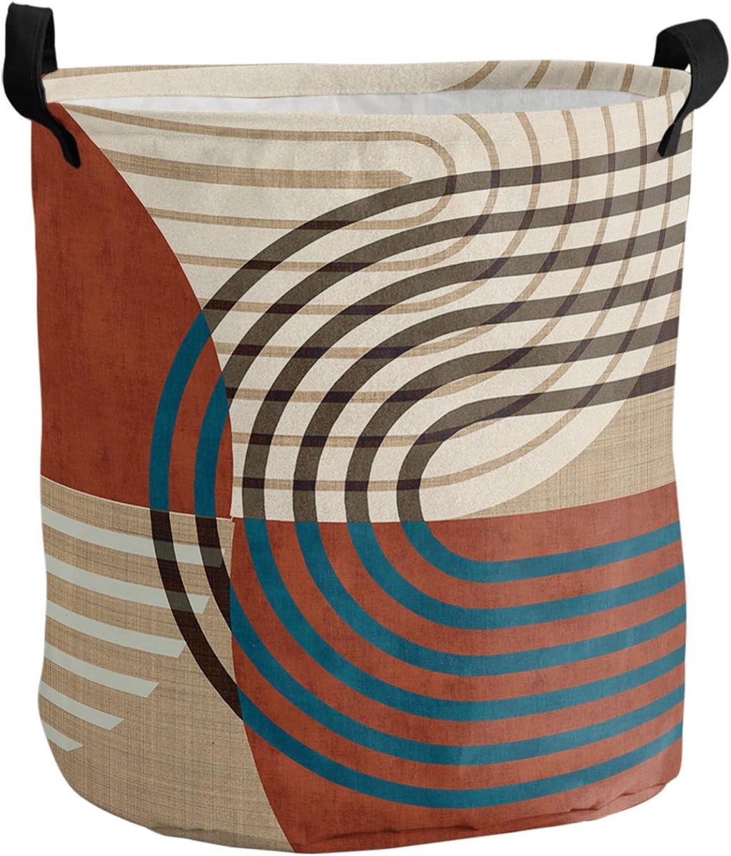 Wasmand Kledingmand Opvouwbaar Kleding Opbergen Met PE Coating 40 x 50 cm Abstract Patroon