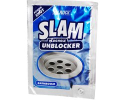 Kilrock SLAM ontstopper voor badkamer afvoerputje - 1 zakje a 80g - gootsteenontstopper - douche gootsteen afvoer - drain cleaner powder - unblocker granules