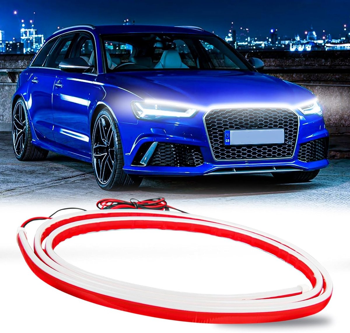 LED Strip 180 cm Wit Scan Start voor Motorkap Auto SUV Vrachtwagen 12V Sfeerverlichting